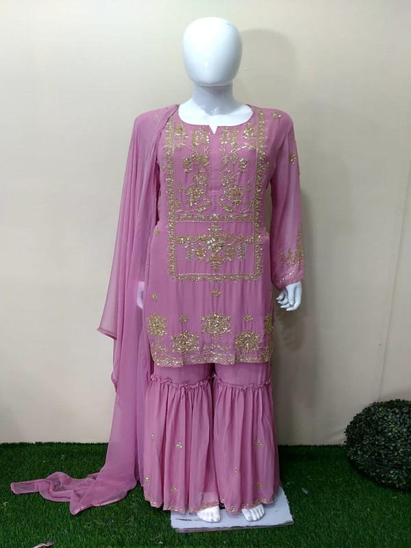 Sharara Suit with Hand Embroidery