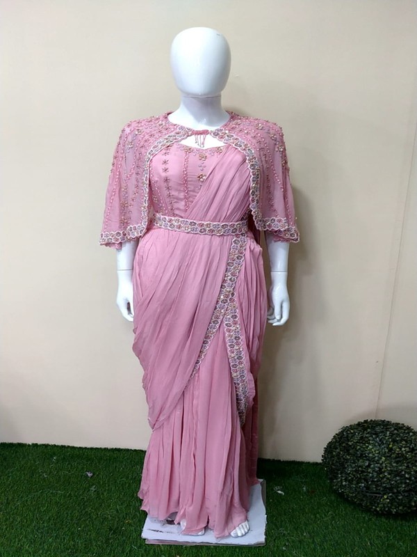 Saree with Hand Embroidery