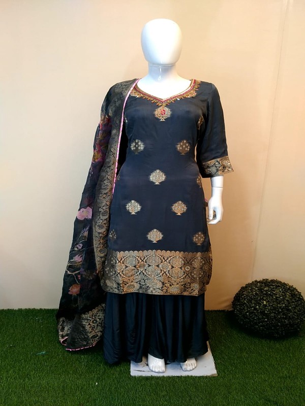Sharara Suit with Hand  embroidery